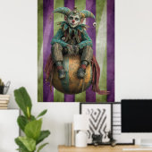 FD2 Circus Clown Art 1  Retro Carnaval kunst Poster (Thuiskantoor)