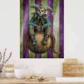 FD2 Circus Clown Art 1  Retro Carnaval kunst Poster (Keuken)