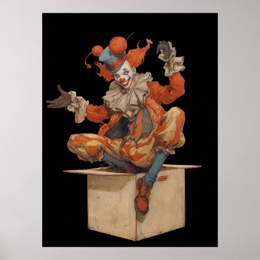 FD2 Circus Clown Art 20 Retro Carnaval Poster (Voorkant)