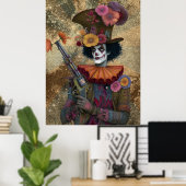 FD2 Circus Clown Art 21  Retro Carnaval Poster (Thuiskantoor)
