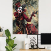 FD2 Circus Clown Art 23 Retro Carnaval Poster (Thuiskantoor)