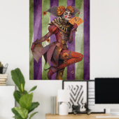 FD2 Circus Clown Art 24 Retro Carnaval Poster (Thuiskantoor)