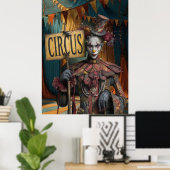 FD2 Circus Clown Art 25  Retro Carnaval Poster (Thuiskantoor)