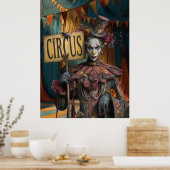 FD2 Circus Clown Art 25  Retro Carnaval Poster (Keuken)