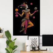 FD2 Circus Clown Art 27 Retro Carnaval Poster (Thuiskantoor)