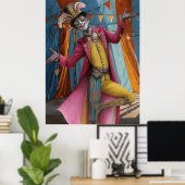 FD2 Circus Clown Art 29  Retro Carnaval Poster (Thuiskantoor)