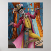 FD2 Circus Clown Art 29 Retro Carnaval Poster (Voorkant)