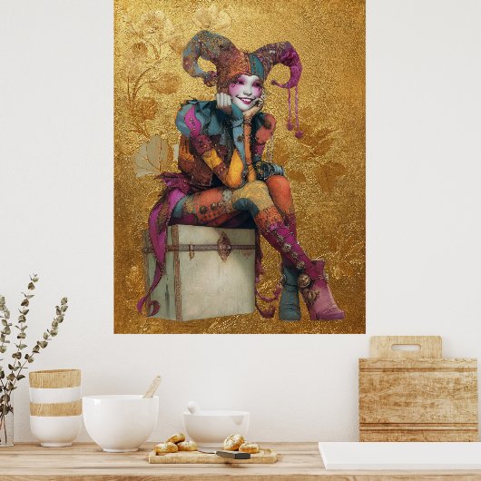 FD2 Circus Clown Art 2 Retro Carnaval kunst Poster (Keuken)