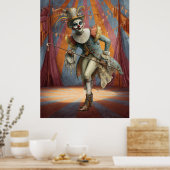 FD2 Circus Clown Art 3  Retro Carnaval kunst Poster (Keuken)