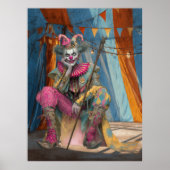 FD2 Circus Clown Art 6  Retro Carnaval kunst Poster (Voorkant)