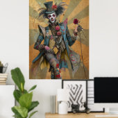 FD2 Circus Clown Art 8  Retro Carnaval kunst Poster (Thuiskantoor)