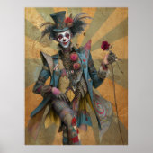 FD2 Circus Clown Art 8  Retro Carnaval kunst Poster (Voorkant)