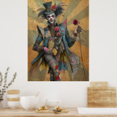FD2 Circus Clown Art 8  Retro Carnaval kunst Poster (Keuken)