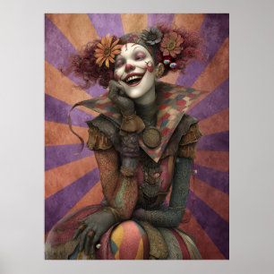 FD2 Circus Clown Art Vintage Retro Carnaval 14 Poster