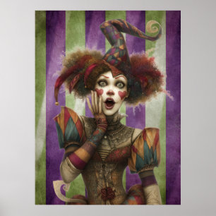 FD2 Circus Clown Art Vintage Retro Carnaval 15 Poster