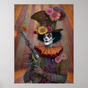 FD2 Circus Clown Art Vintage Retro Carnaval 21 Poster
