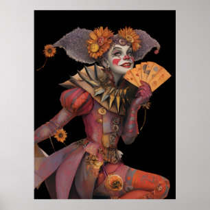 FD2 Circus Clown Art Vintage Retro Carnaval 24 Poster