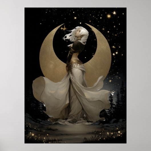 FD2 Enchanted 12 Crescent Moon Goddess Poster (Voorkant)