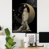 FD2 Enchanted 15  Crescent Moon Goddess Poster (Thuiskantoor)
