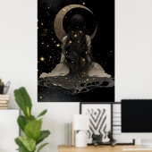 FD2 Enchanted 21 Crescent Moon Goddess Poster (Thuiskantoor)