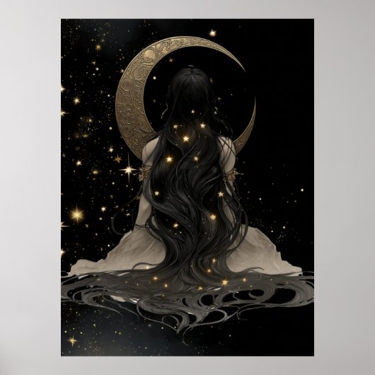 FD2 Enchanted 21 Crescent Moon Goddess Poster (Voorkant)