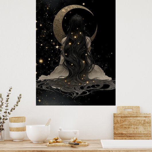 FD2 Enchanted 21  Crescent Moon Goddess Poster (Keuken)