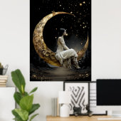 FD2 Enchanted 2 Crescent Moon Goddess Poster (Thuiskantoor)