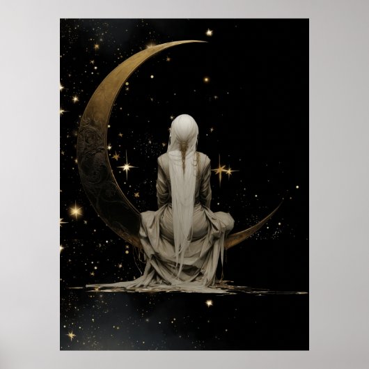 FD2 Enchanted 3 Crescent Moon Goddess Poster (Voorkant)