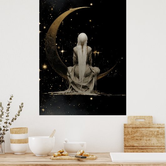 FD2 Enchanted 3 Crescent Moon Goddess Poster (Keuken)