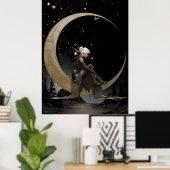 FD2 Enchanted 4 Crescent Moon Goddess Poster (Thuiskantoor)