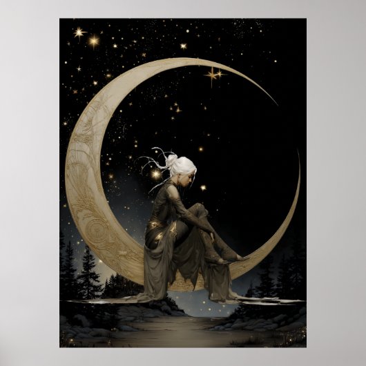 FD2 Enchanted 4 Crescent Moon Goddess Poster (Voorkant)