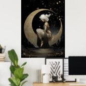 FD2 Enchanted 6 Crescent Moon Goddess Poster (Thuiskantoor)