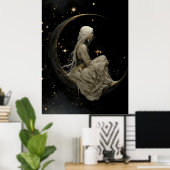 FD2 Enchanted 7 Crescent Moon Goddess Poster (Thuiskantoor)