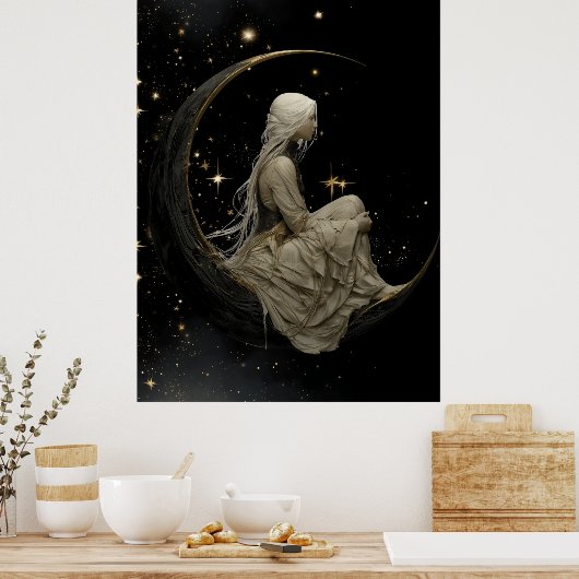 FD2 Enchanted 7 Crescent Moon Goddess Poster (Keuken)