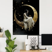 FD2 Enchanted 9 Crescent Moon Goddess Poster (Thuiskantoor)