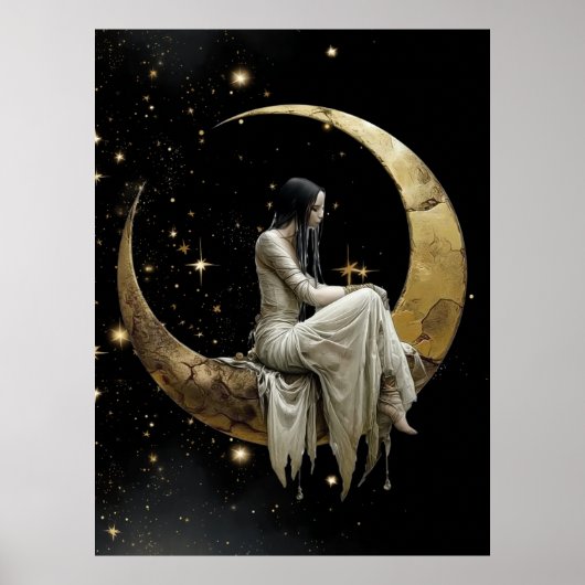 FD2 Enchanted 9 Crescent Moon Goddess Poster (Voorkant)