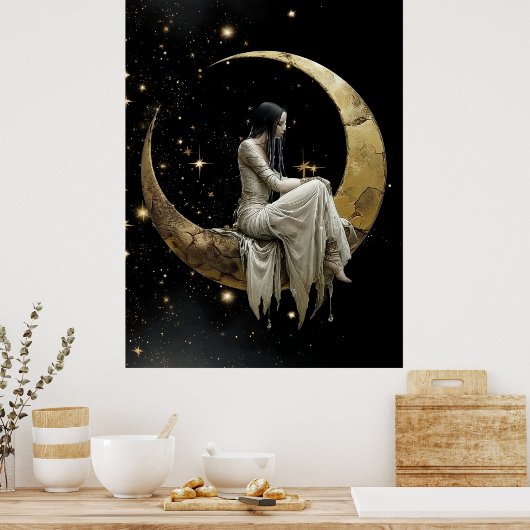 FD2 Enchanted 9 Crescent Moon Goddess Poster (Keuken)