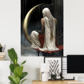 FD2 Enchanted Crescent Moon Goddess  16  Poster (Thuiskantoor)