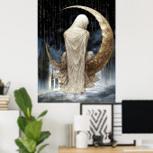 FD2 Enchanted Crescent Moon Goddess 17 Poster (Thuiskantoor)