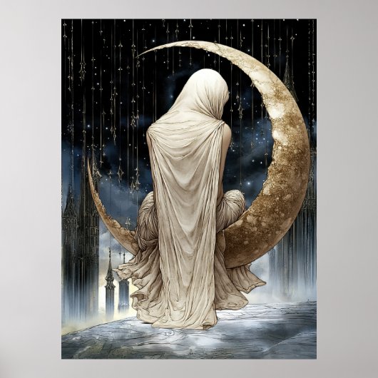 FD2 Enchanted Crescent Moon Goddess 17 Poster (Voorkant)
