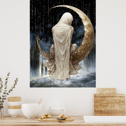 FD2 Enchanted Crescent Moon Goddess 17 Poster (Keuken)