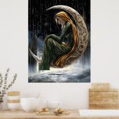 FD2 Enchanted Crescent Moon Goddess  18  Poster (Keuken)