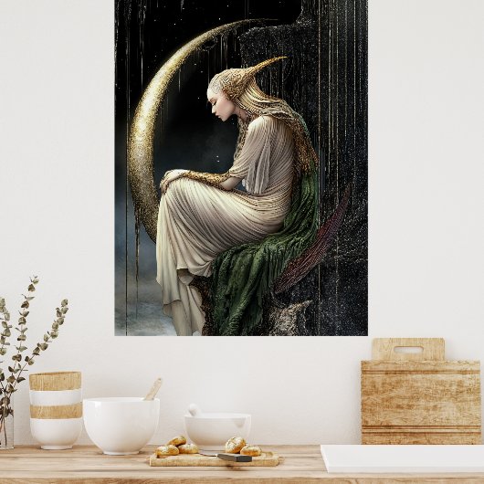 FD2 Enchanted Crescent Moon Goddess 21 Poster (Keuken)