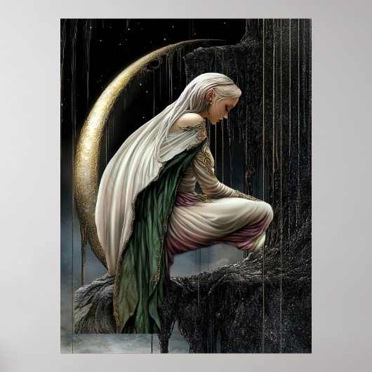 FD2 Enchanted Crescent Moon Goddess 22 Poster (Voorkant)