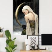 FD2 Enchanted Crescent Moon Goddess 23 Poster (Thuiskantoor)