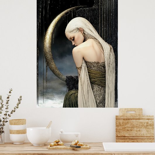 FD2 Enchanted Crescent Moon Goddess 23 Poster (Keuken)
