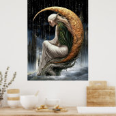 FD2 Enchanted Crescent Moon Goddess 24 Poster (Keuken)