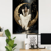 FD2 Enchanted Crescent Moon Goddess 25 Poster (Thuiskantoor)