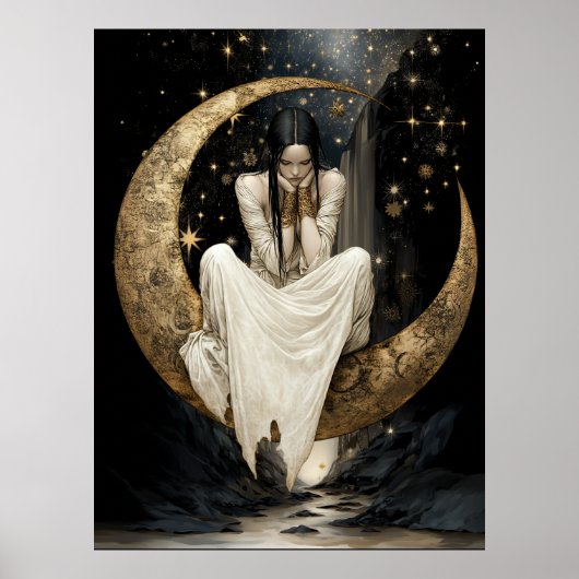FD2 Enchanted Crescent Moon Goddess 25 Poster (Voorkant)