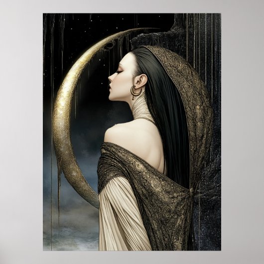 FD2 Enchanted Crescent Moon Goddess 26 Poster (Voorkant)